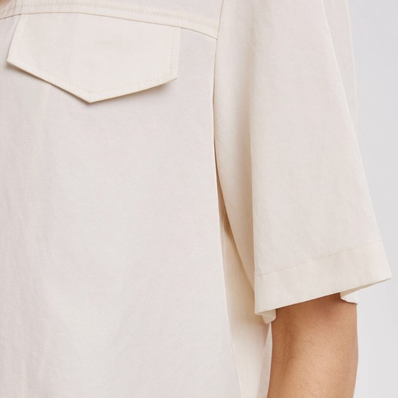 Linen blend cropped shirt from Lattelier - Picture 7 of 10